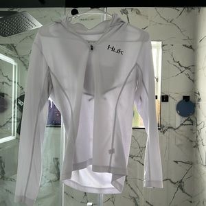 Huk Long Sleeve Hooded Quarter Zip Tee